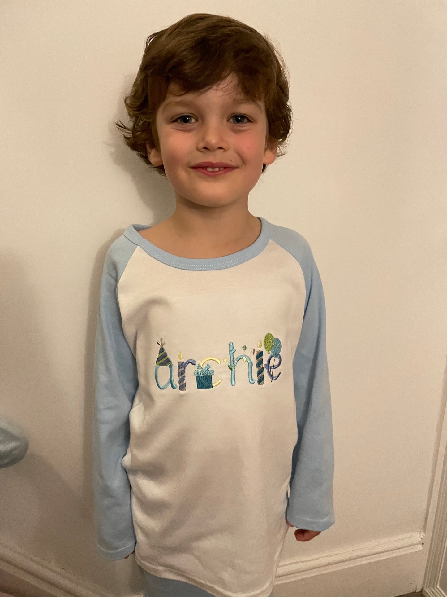 Personalised brushed cotton check pyjamas