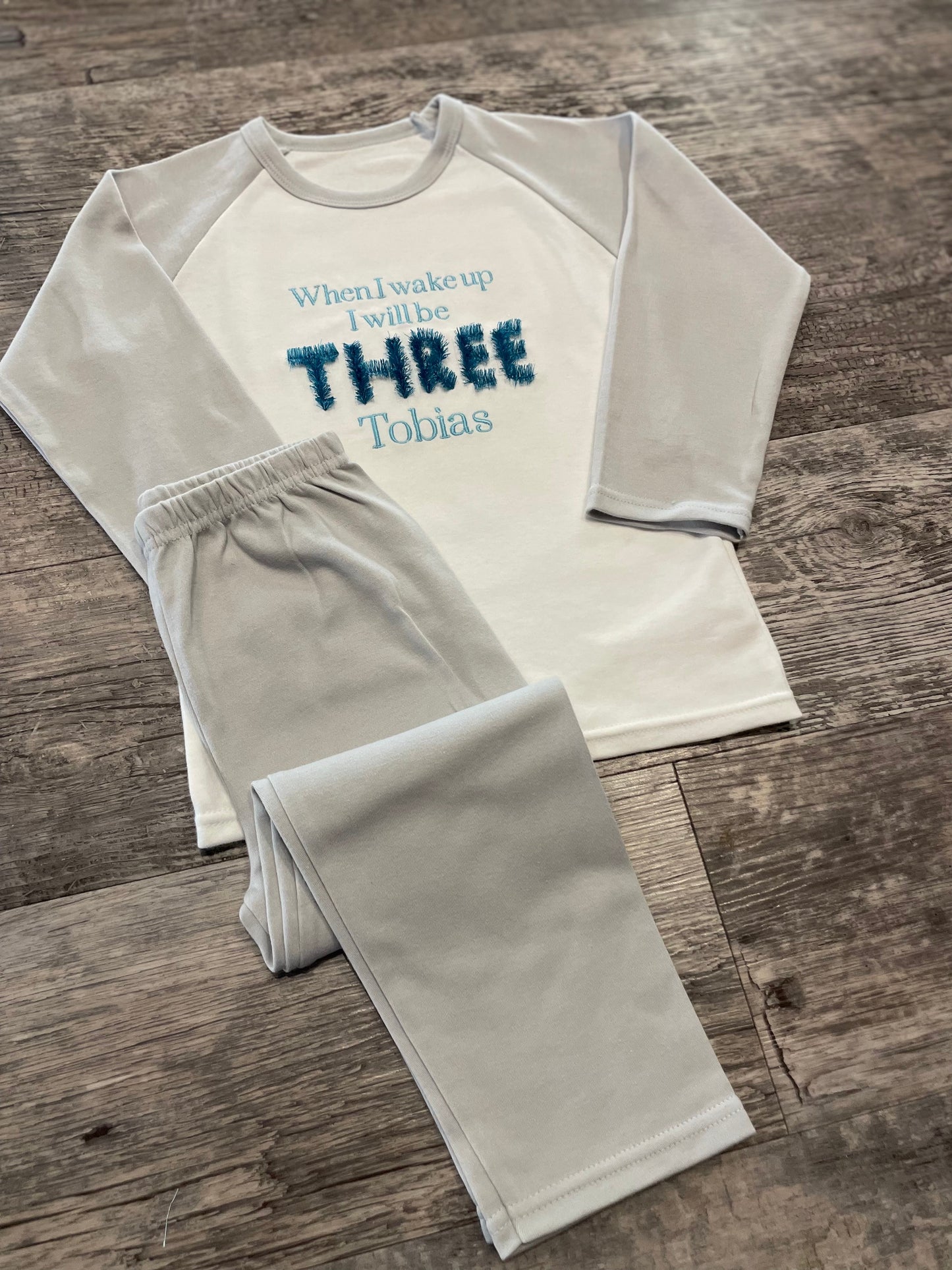 Personalised brushed cotton check pyjamas