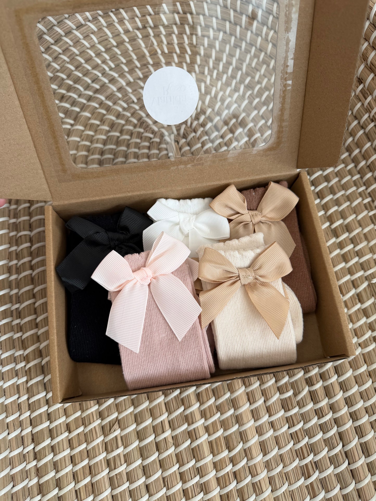 Baby bow socks gift box (5 pairs)