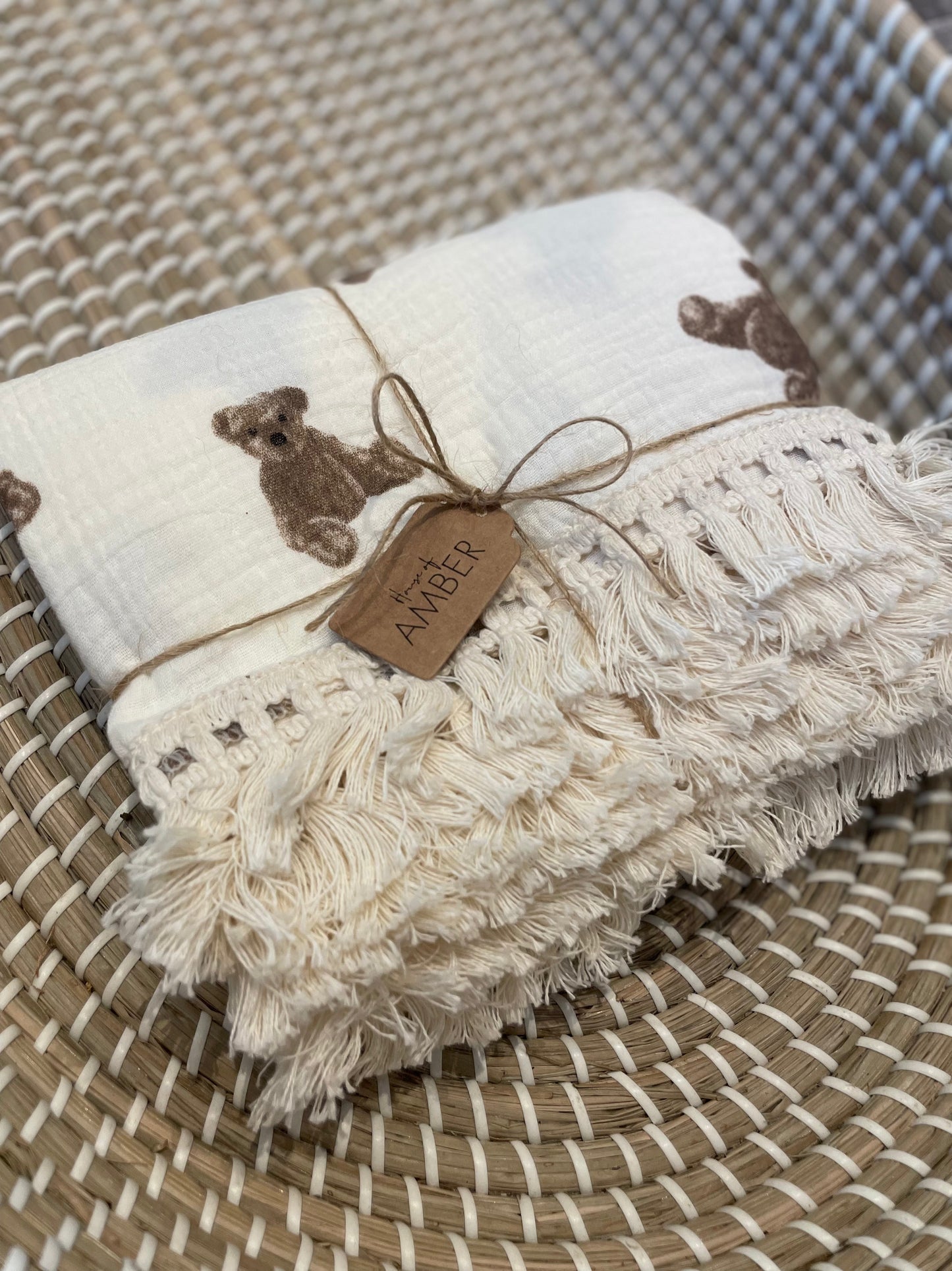 Swaddle tassel blanket - Large