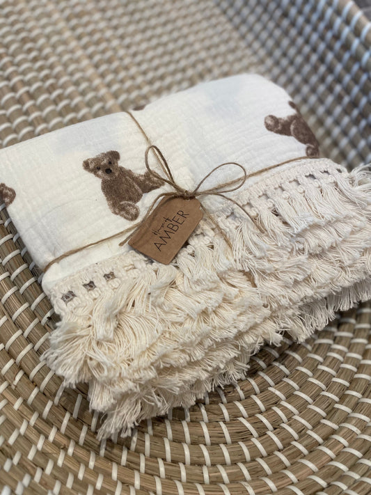 Swaddle tassel blanket - Large