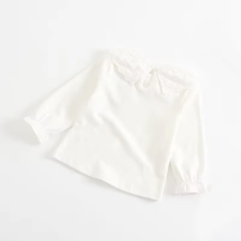 White frill blouse