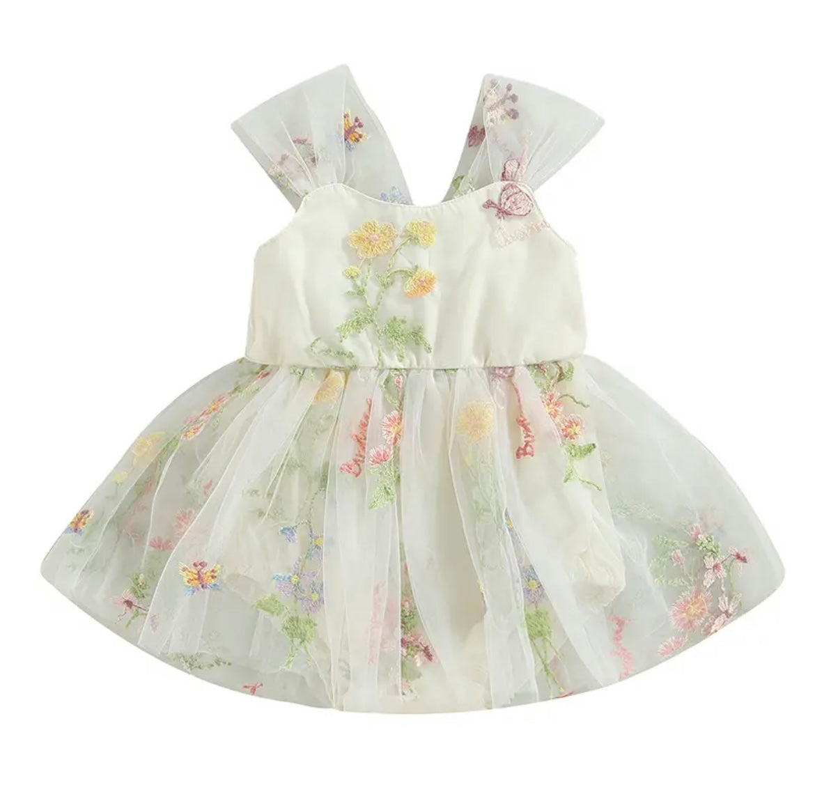 Forget me not romper - white