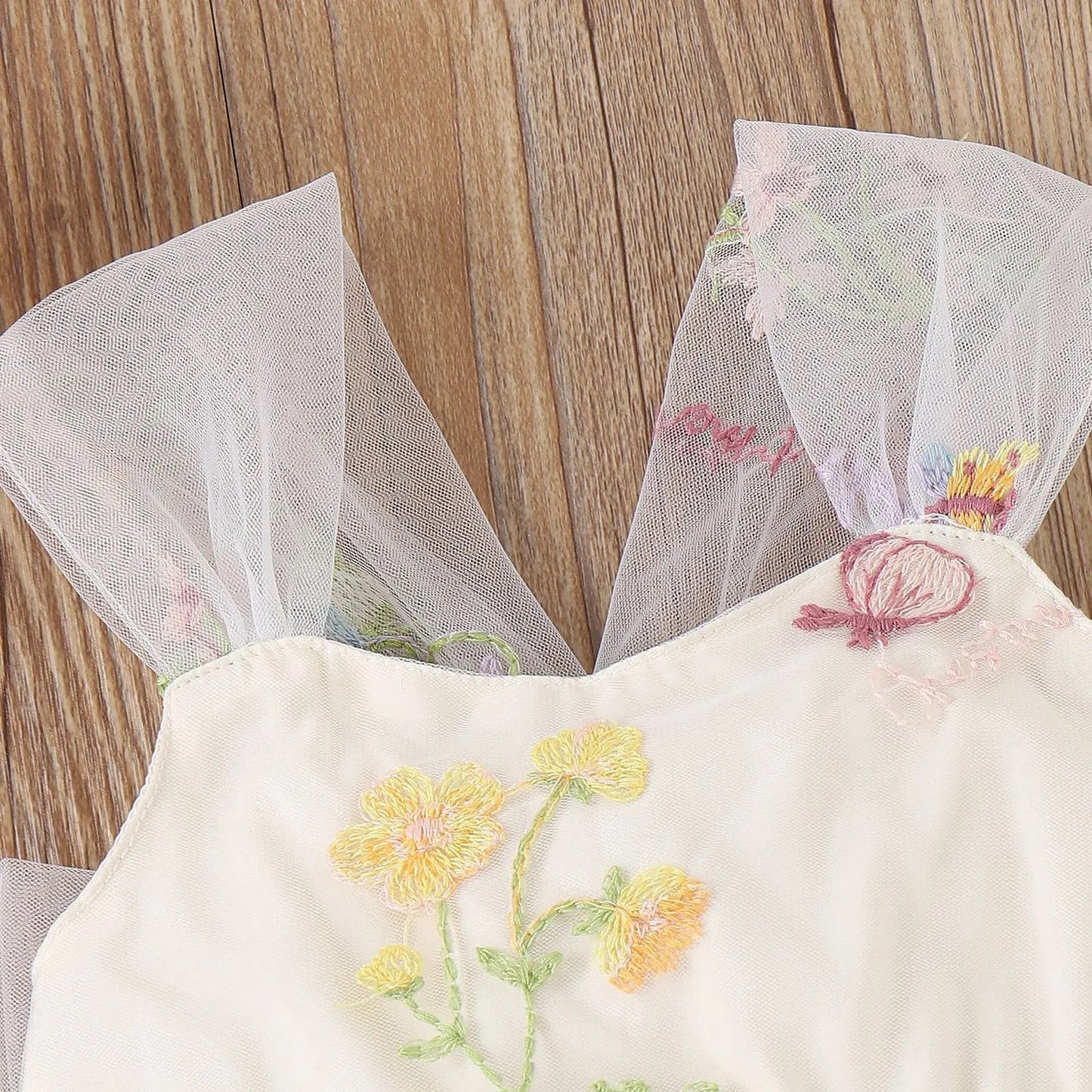 Forget me not romper - white