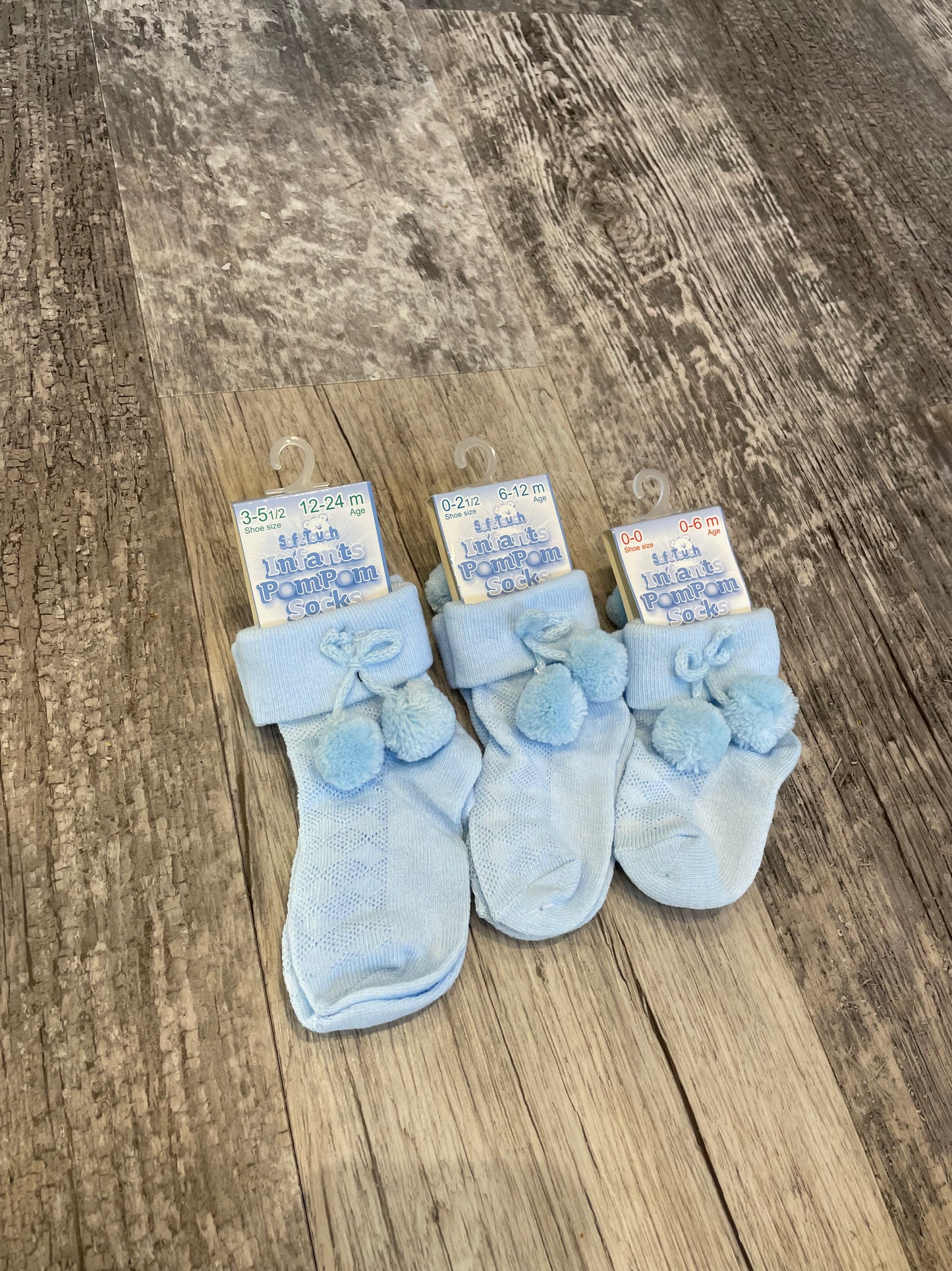 Pom Pom socks - Blue