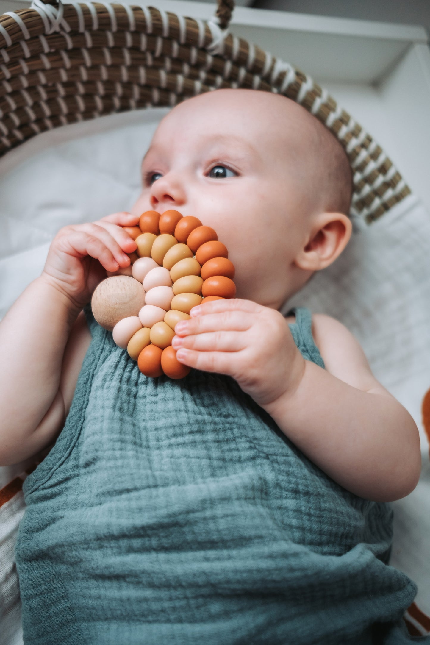 Orange rainbow teether