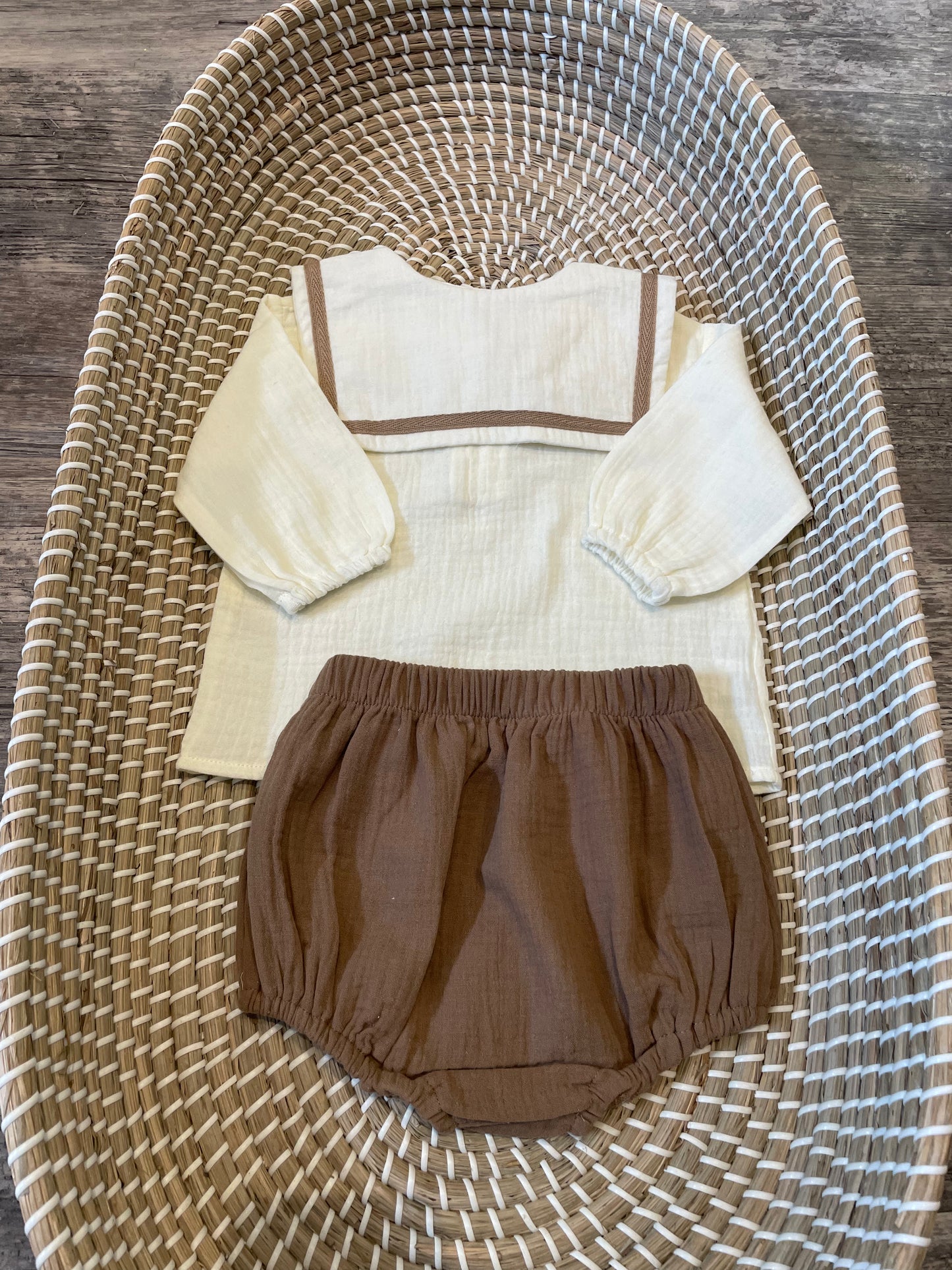 The beige muslin set