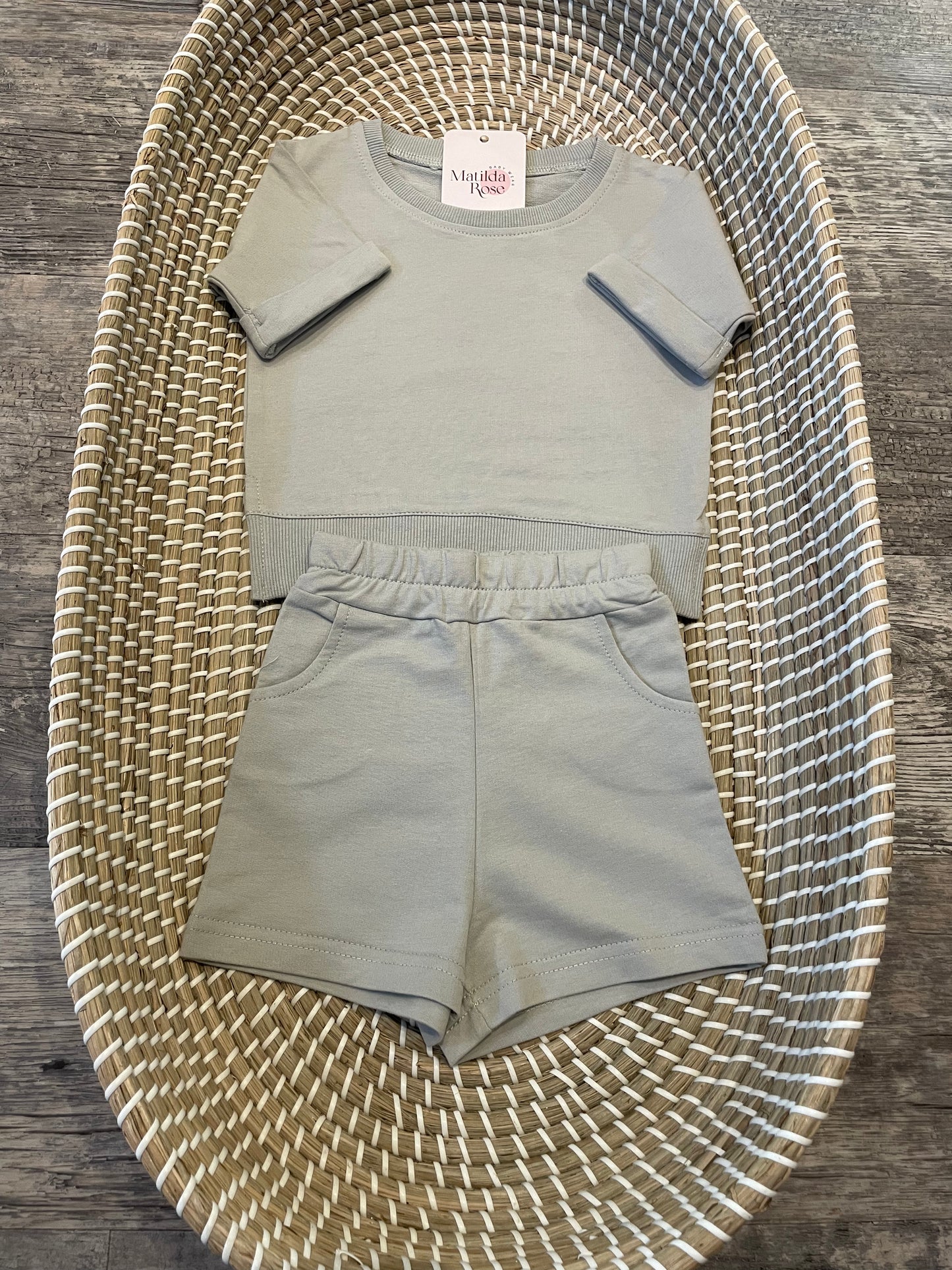 Stone T-shirt and shorts
