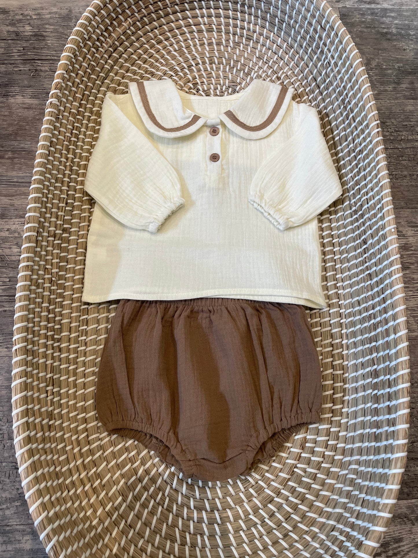 The beige muslin set