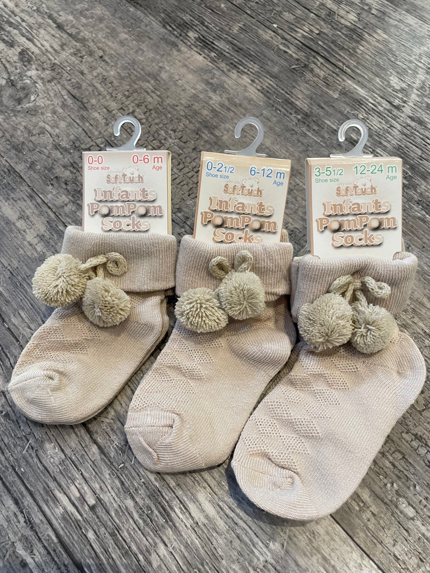Pom Pom socks - Beige