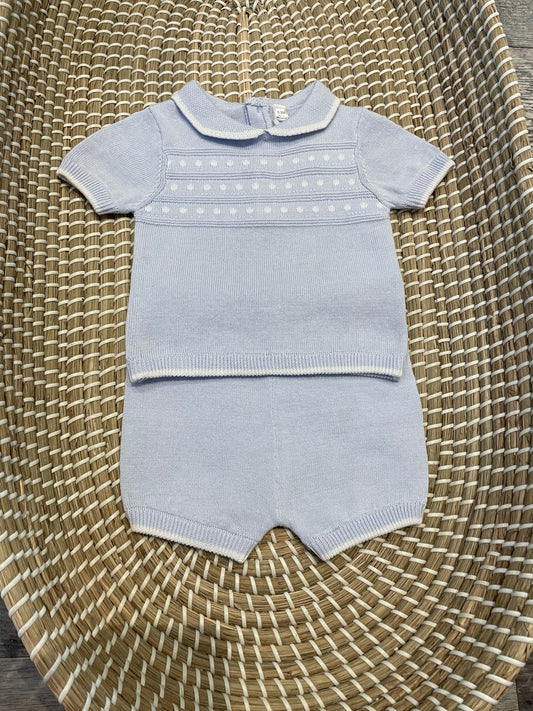 The blue dot shorts set