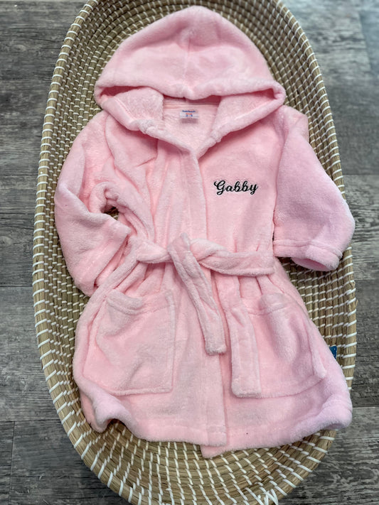 Personalised pink dressing gown
