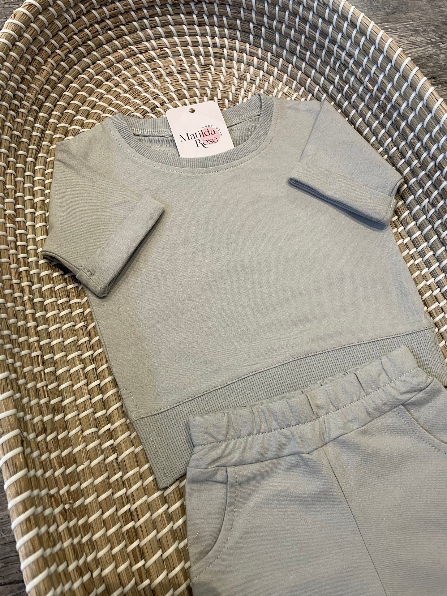 Stone T-shirt and shorts