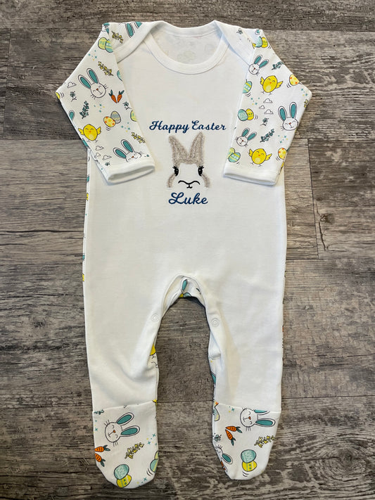 Personalised easter sleepsuits