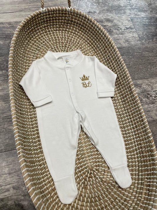Personalised baby sleepsuit